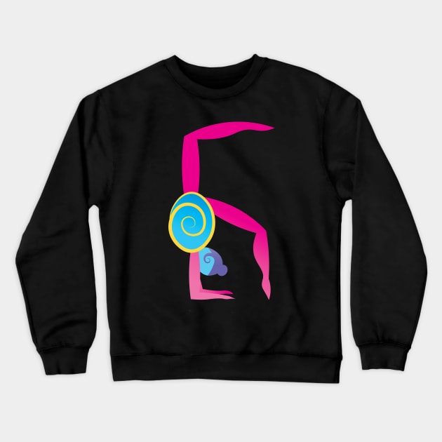 Bright Artistic Acro Elbow Stand - Yoga Forearm Stand Crewneck Sweatshirt by XanderWitch Creative